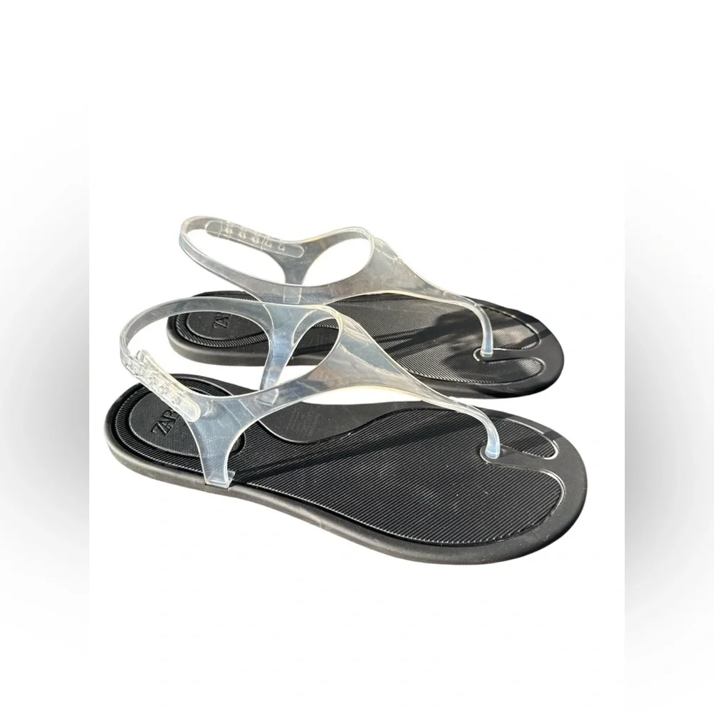 Vinyl Strap Zara sandals, Size 39(8.5) - Picture 4 of 7